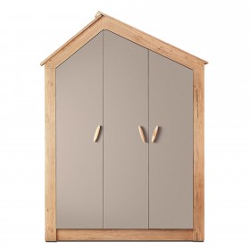 Armoire 3 portes aggloméré Iris 207x150x58cm