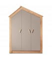 Armoire 3 portes aggloméré Iris 207x150x58cm