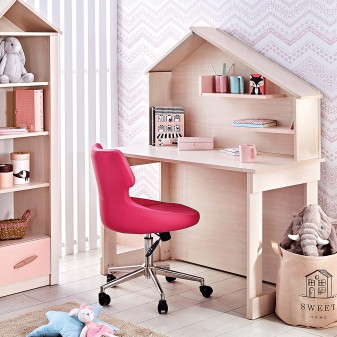 Bureau avec tabouret Tanya Bois - Bureau/Bureau junior - petits-meubles