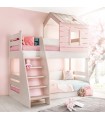 Bunk Bed Montessori House pink Iris 90/100x200cm