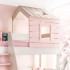 Bunk Bed Montessori House pink Iris 90/100x200cm