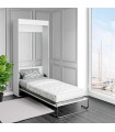 Cama dobrável vertical aglomerado branco Elsa 90x190cm