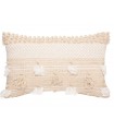 Coussin coton beige Slinky 30x50x15cm