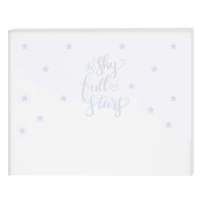 Testata per bambini truciolato melaminico bianco Stars 71x90x1,6cm