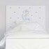 Tête de lit pour enfants aggloméré mélaminé blanc Stars 71x90x1,6cm