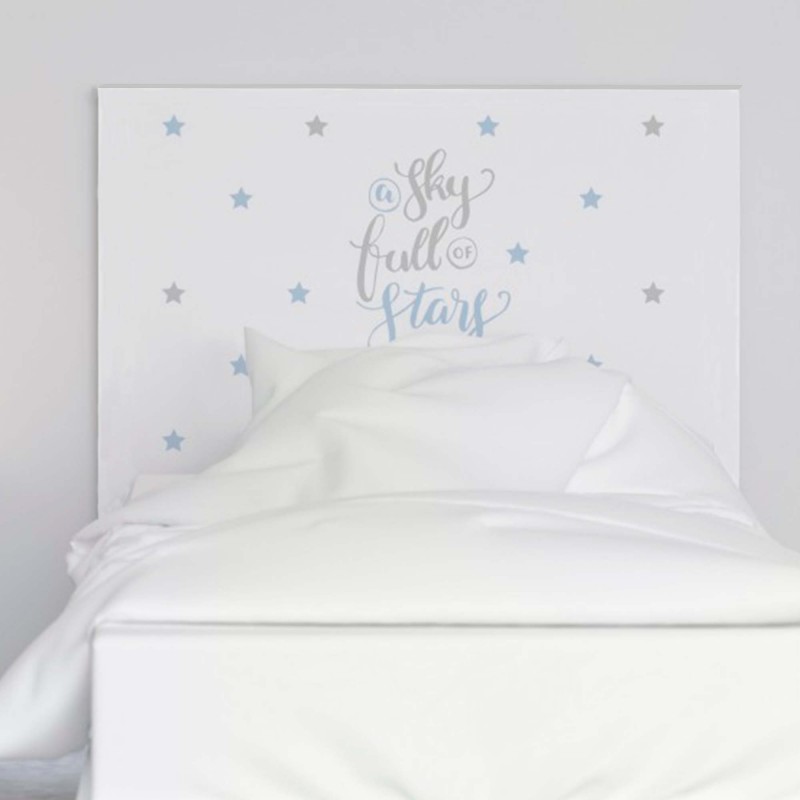 Headboard children chipboard melamine white Stars 71x90x1,6cm