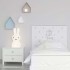 Headboard children chipboard melamine white Stars 71x90x1,6cm