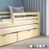 Bett mit ausziehbett holz Toy 77.5x208x97cm