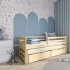 Bed with pull out bed wood Toy 77.5x208x97cm