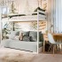 Bunk bed- sofa wood Vidia 170x208x96/140cm