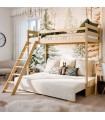 Bunk bed- sofa wood Vidia 170x208x96/140cm