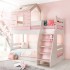 Bunk Bed Montessori House pink Iris 90/100x200cm