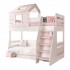 Bunk Bed Montessori House pink Iris 90/100x200cm