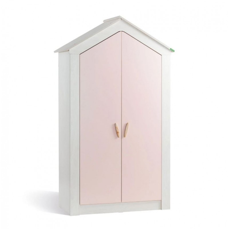 Armoire 2 portes rose Iris 207x120x558cm