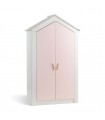 Armoire 2 portes rose Iris 207x120x558cm