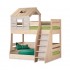 Bunk bed Montessori house grey Iris 90/100x200cm