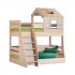 Bunk bed Montessori house grey Iris 90/100x200cm