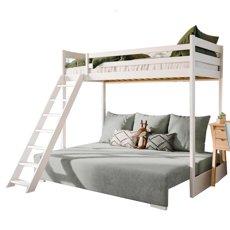 Bunk bed- sofa wood Vidia 170x208x96/140cm