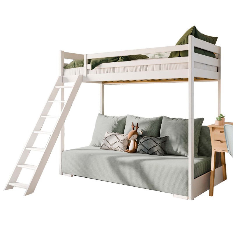 Bunk bed- sofa wood Vidia 170x208x96/140cm