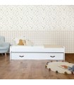 White trundle bed + pull out bed with legs Luca 105x190cm / 105x190cm