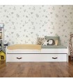 White trundle bed + pull out bed with legs Luca 105x190cm / 90x190cm