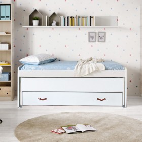 Compact bed 105 white with two beds + 2 drawers Aurora 105x200cm