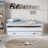 Lit gigogne 105 blanc avec deux lits + 2 tiroirs Aurora 105x200cm