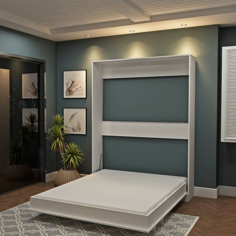 Cama abatible vertical blanco Kristoff 150x200cm