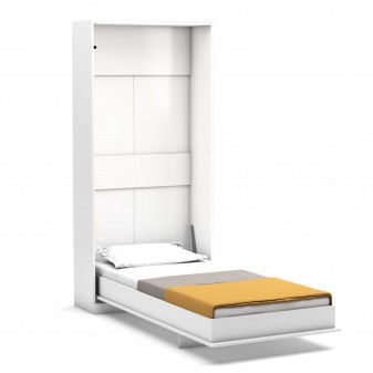 Folding bed vertical white Kristoff 90x200cm