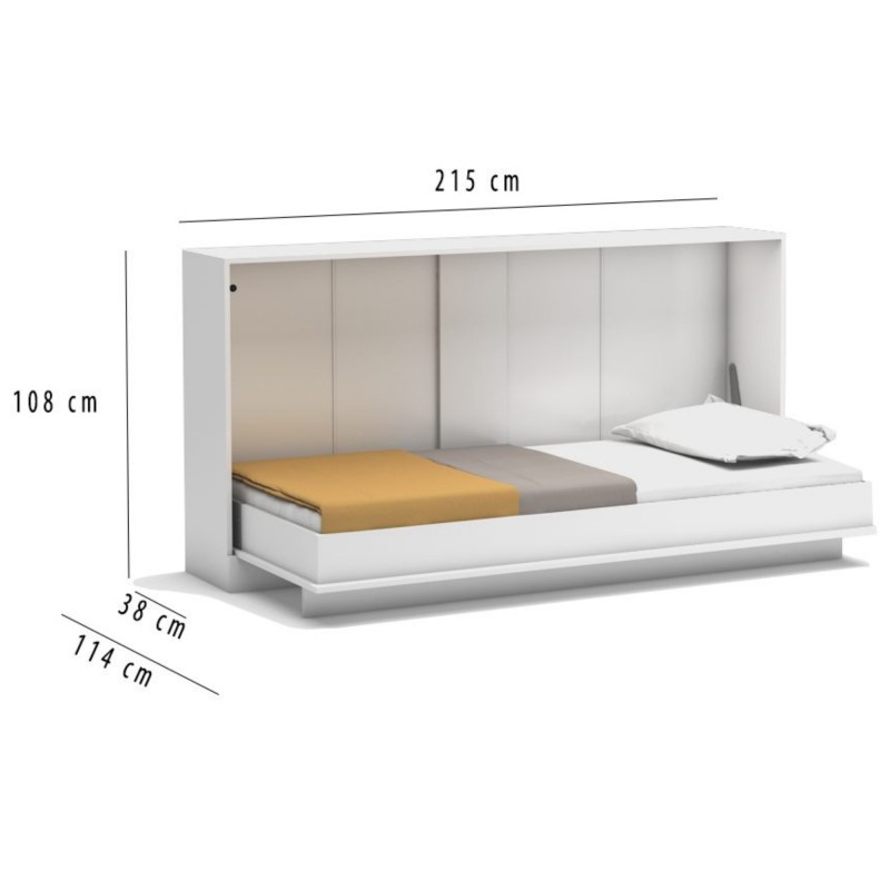 Folding bed white Kristoff 90x200cm