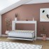 Letto pieghevole bianco Hans 150x200cm