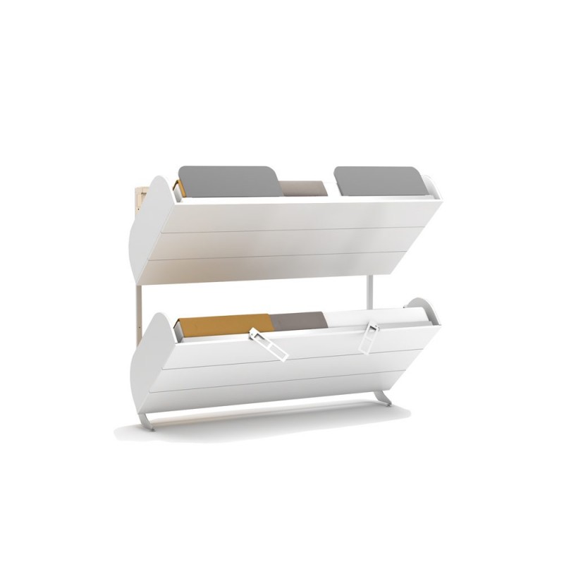 Bunk bed folding white Iduna 90x200/90x200cm