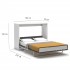 Folding bed white Hans 150x200cm