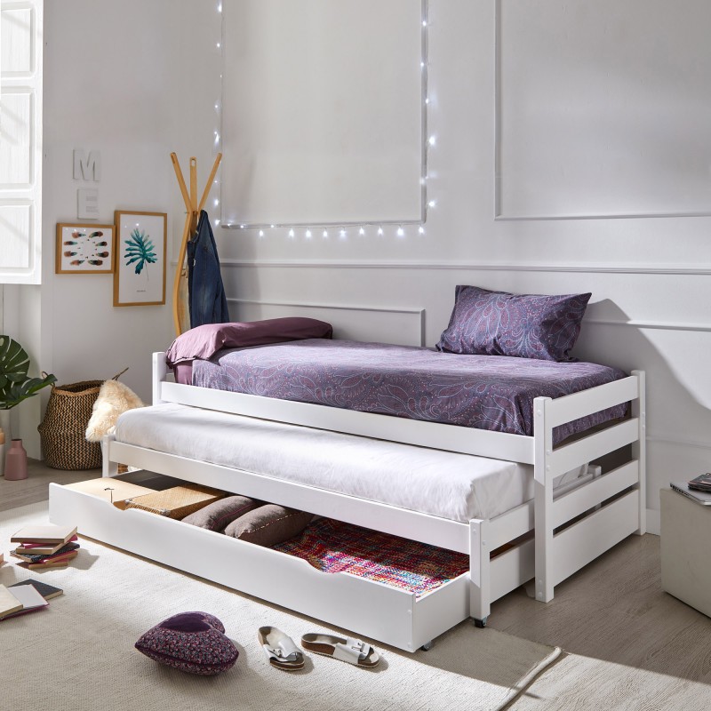 Cama nido triple madera Pepa 90x200 cm