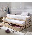 Cama nido triple madera Pepa 90x200 cm