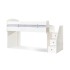 Midi bed with desk and white bed Gia 90x200/90x190cm