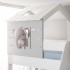 Bunk bed Montessori house white Iris 90/100x200cm