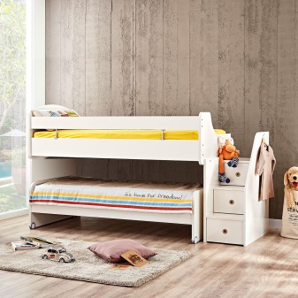 Cama midi y cama blanca Gia 90X200/90/190cm