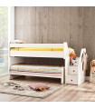 Midi bed and white bed Gia 141x252x97cm