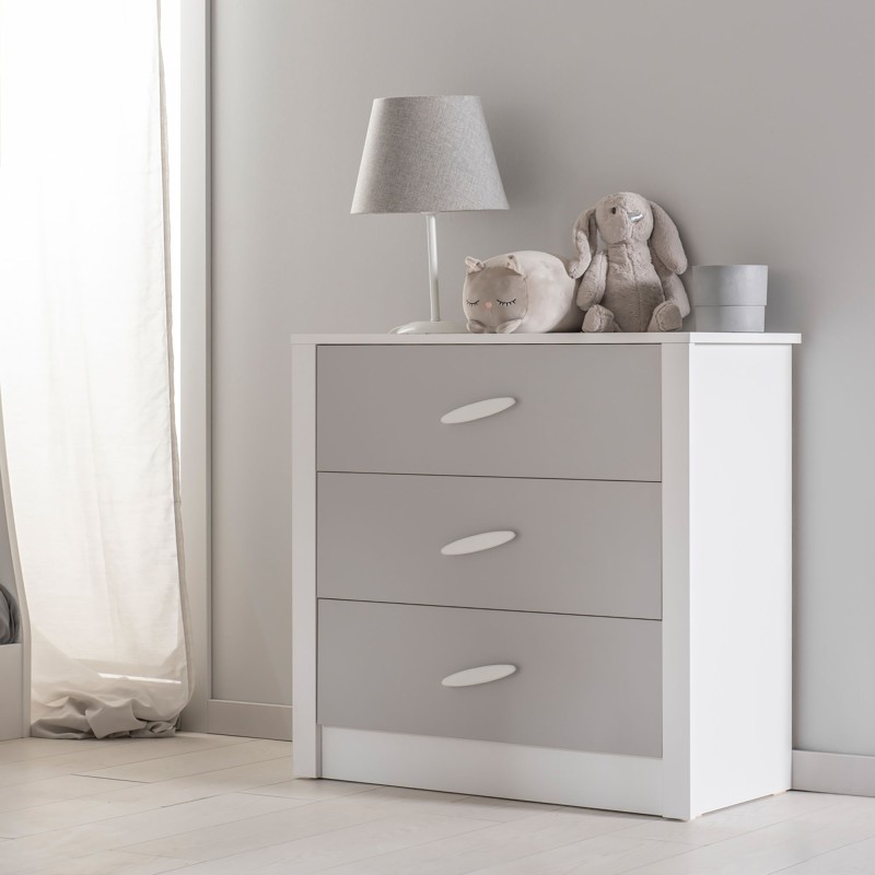 Commode gris Iris 85x84x42cm