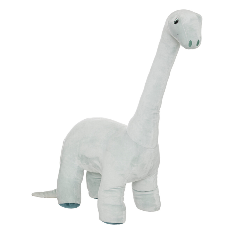 Peluche XL poliéster cinzento Dino 90x65x28cm