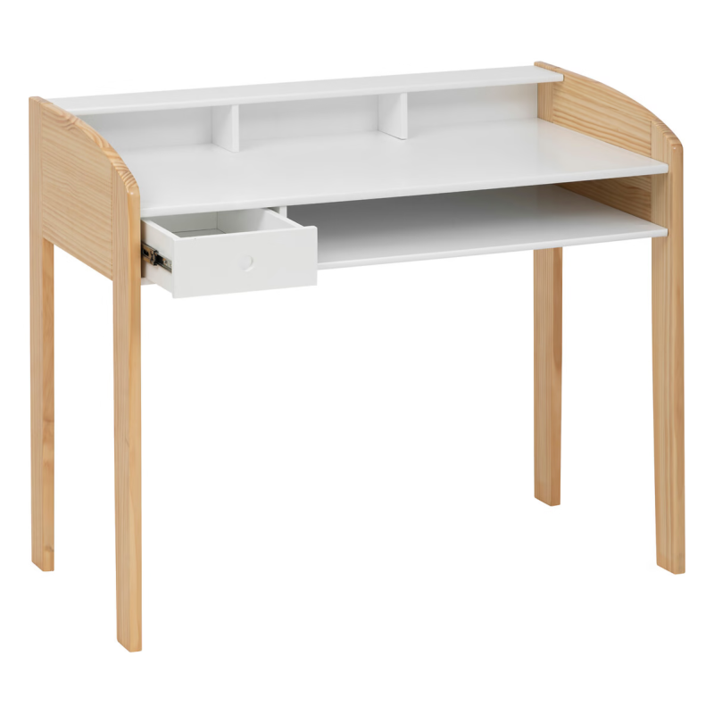 Bureau blanc Russell 85x100x52cm