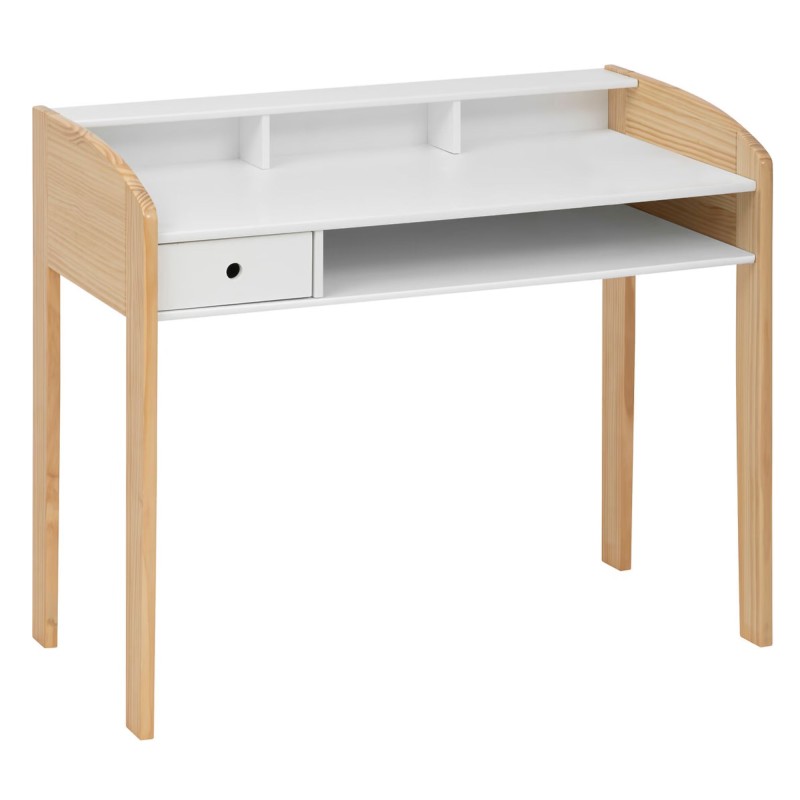 Bureau blanc Russell 85x100x52cm