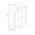 Armoire 3 portes aggloméré Iris 207x150x58cm