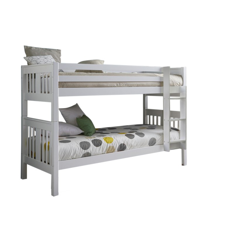 White children's bunk bed Aventura 90x190cm