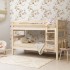 Children's bunk bed white washed Aventura 90x190cm