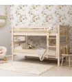 Letto a castello per bambini bianco lavato Aventura 90x190cm