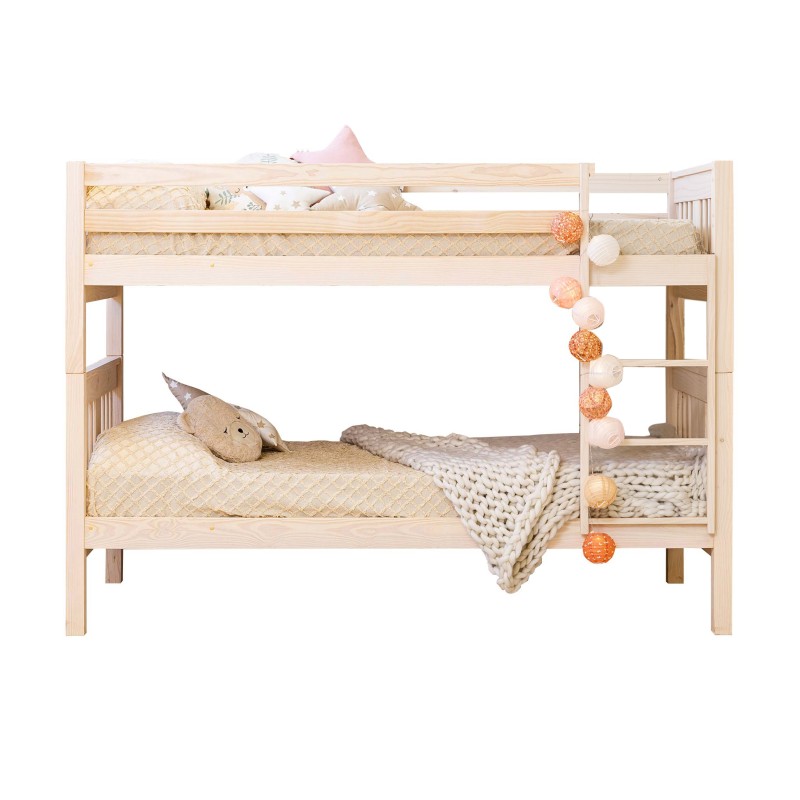 Letto a castello per bambini bianco lavato Aventura 90x190cm