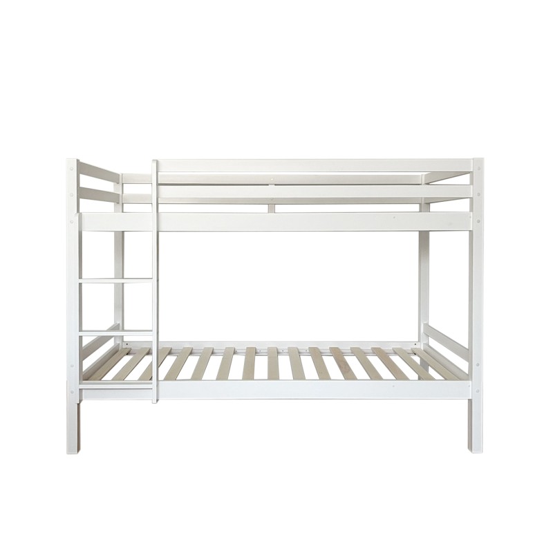 White wooden children's bunk bed Tiana 90x190/90x190cm