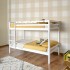 Litera infantil de madera blanco puro Tiana 90x190/90x190cm